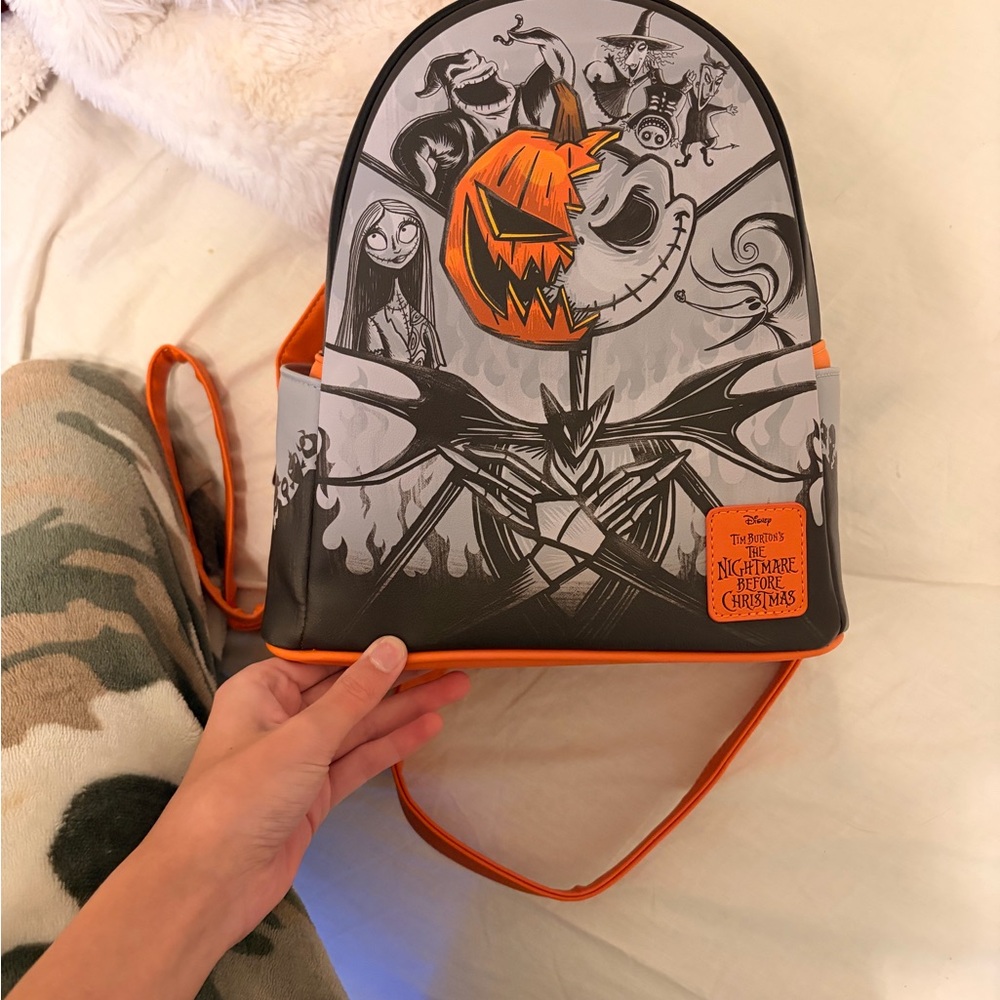 Hot Topic Nightmare Before Christmas Backpack - Black and Orange